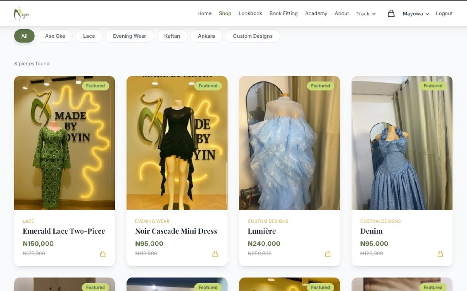 Made by Moyin shop grid